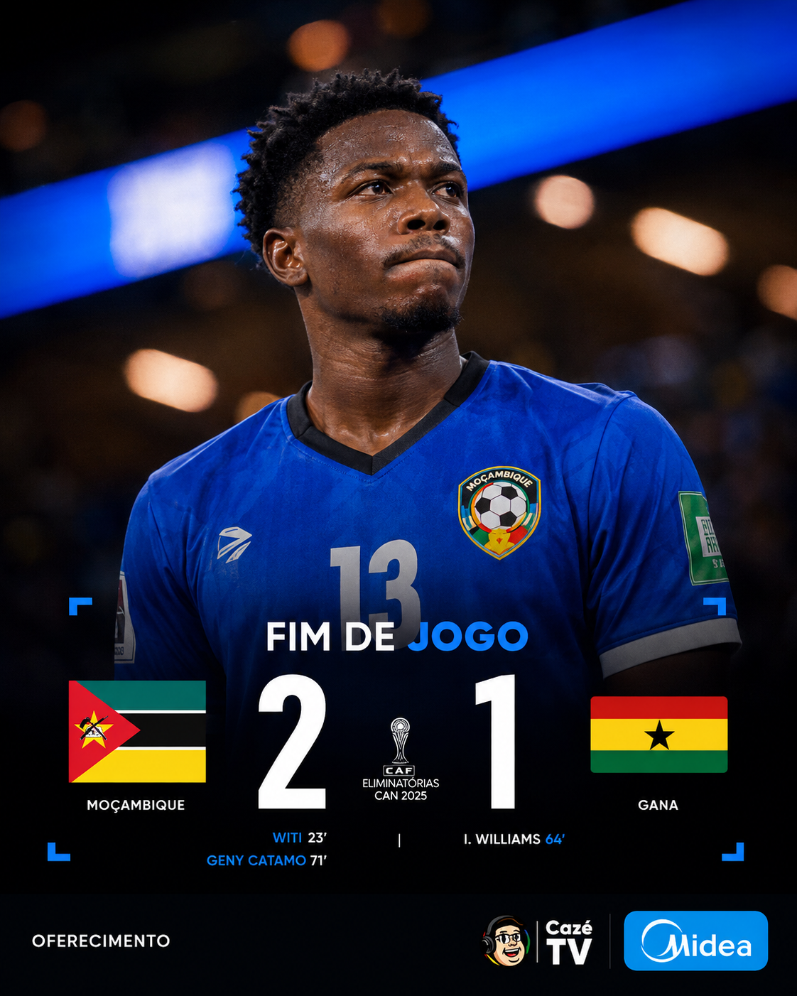 Jogador moçambicano em fim de jogo